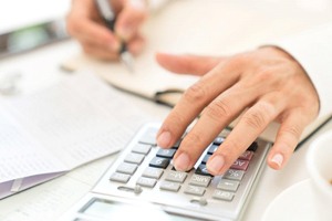 calculator hand