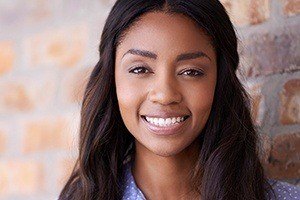 Woman with gorgeous smile after teeth whitening