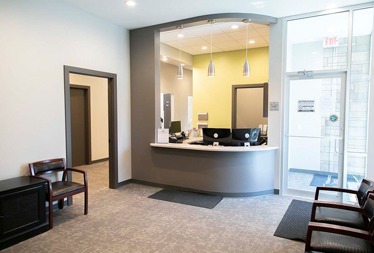 Dental office reception desk