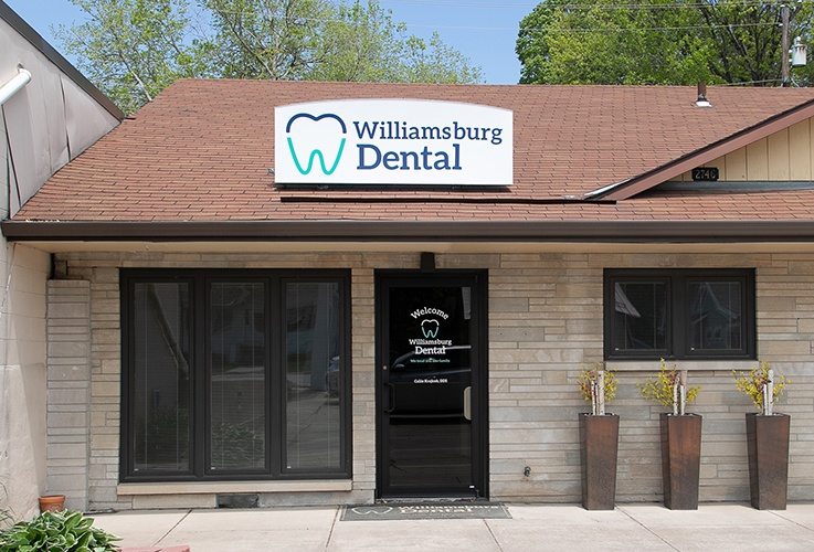 Front of the Williamsburg Dental South Street office building