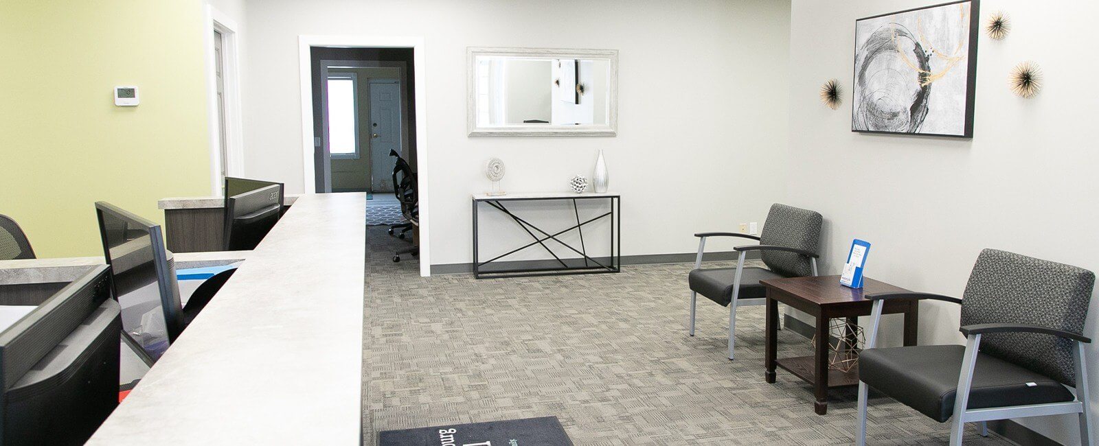 Dental office reception area