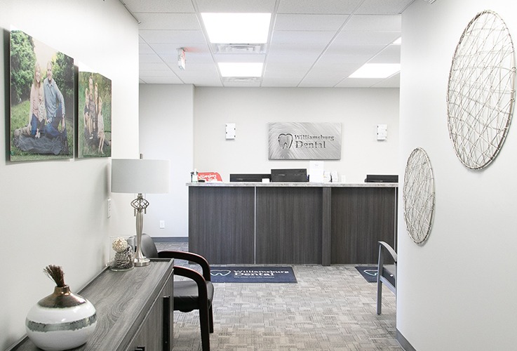 Dental office reception desk