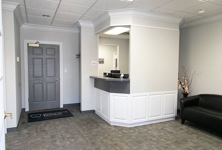 Dental office reception area