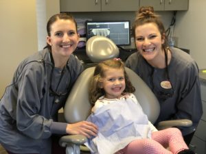 Williamsburg dentists with a patient.