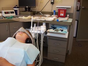 A young patient receiving sedation dentistry.