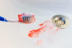 pink in the sink from gingivitis