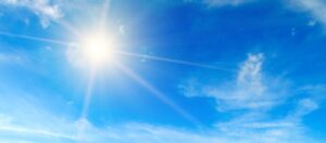 sunshine with blue sky